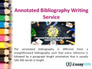 Contact EssayMin for the best Annotated Bibliography Writing Service