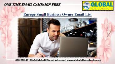 Europe Small Business Owner Email List
