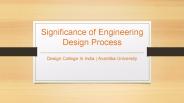 Engineering Design Process - Avantika University