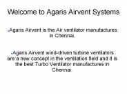 Agaris air vent systems
