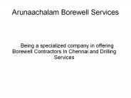 Arunachalam borewell and drilling services