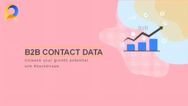 B2B Contact Data | B2B Contacts Email List | ReachStream