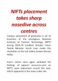 NIFT’s placement takes sharp nosedive across centres PowerPoint PPT Presentation