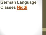 German Language Classes NIgdi