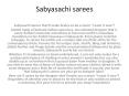 sabyasachi sarees PowerPoint PPT Presentation
