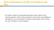 How to Decompress Gz Files on Windows and Mac