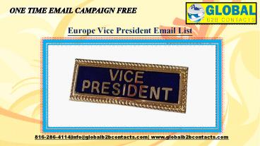 Europe Vice President Email List