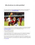 Why should you try online gambling? PowerPoint PPT Presentation