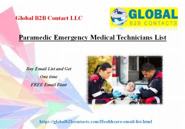 Paramedic Emergency Medical Technicians List