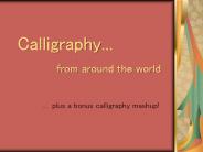 Calligraphy