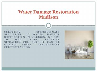 Fire Damage Restoration Madison