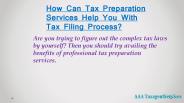 Tax Preparation Services in Penrith