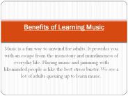 Benefits of Learning Music | Importance of Music