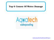 Top 6 Causes Of Water Damage