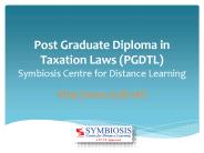 Post Graduate Diploma in Taxation Laws
