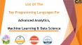 List of the top programming languages for advanced analytics, machine learning, and data science PowerPoint PPT Presentation