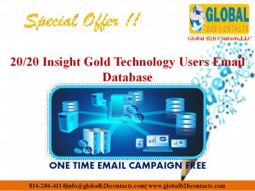 20-20 Insight Gold Technology Users Email Database