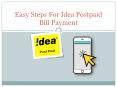 Idea postpaid bill payment PowerPoint PPT Presentation