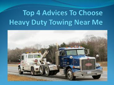 Heavy Duty Tow Truck Service