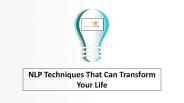 NLP Techniques That Can Transform Your Life