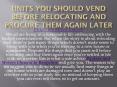 Units You Should Vend Before Relocating And Procure Them Again Later