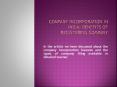 Company incorporation in India: benefits of registering company PowerPoint PPT Presentation