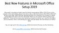Best New Features in Microsoft Office Setup 2019 PowerPoint PPT Presentation
