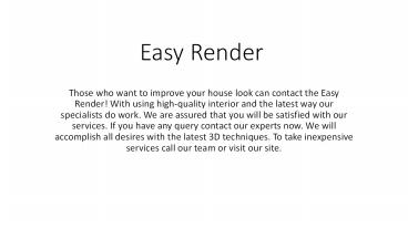 3d Rendering Services