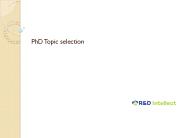 PHD Topics Selection