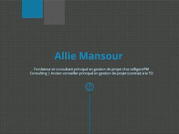 Allie Mansour - Diplômé de l'Université McGill