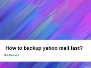 Backup Yahoo Mail