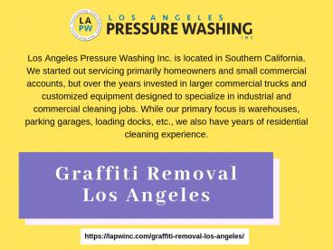 Graffiti Removal Los Angeles
