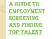 Employment Screening and Nullifying Potential Risks