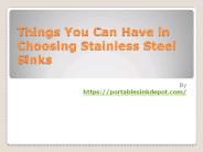 Things You Can Have in Choosing Stainless Steel Sinks