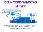 Definitions Windows Server