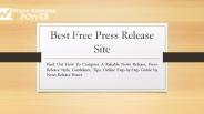Best Free Press Release site