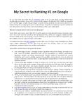 My Secret to Ranking #1 on Google PowerPoint PPT Presentation