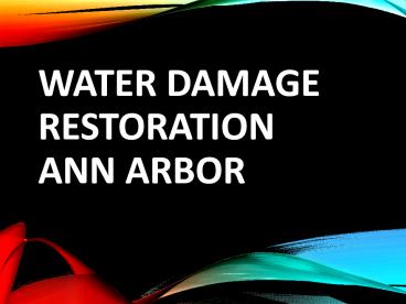 Water Damage Restoration Ann Arbor