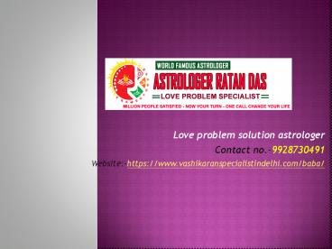 Love problem solution astrologer