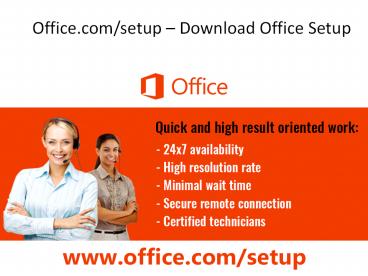 office.com/setup | Download MS Office on Windows
