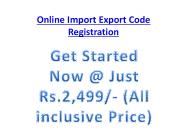 Import Export Code(IEC Code) Online Registration