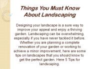 Things You Must Know About Landscaping (1)