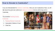 How to Donate to Cambodia