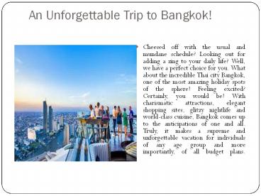 Bangkok Travel Guide