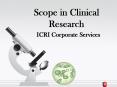 Scope In Clinical Research - ICRI India PowerPoint PPT Presentation