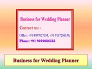 Business for Wedding Planner