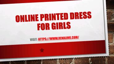 Online printed dress for girls