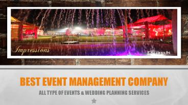 Best Event Management Company