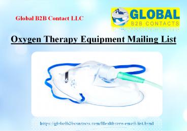 Oxygen Therapy Equipment Mailing List