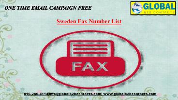 Sweden Fax Number List